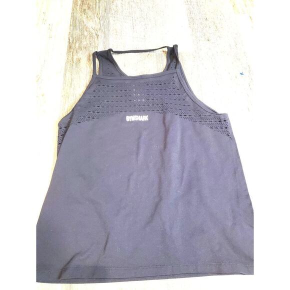 GymShark Logo Branded Fitted tank top size small - Picture 1 of 10